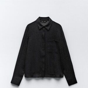 Zara Textured semi-sheer top